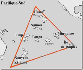 Carte du triangle polynesien