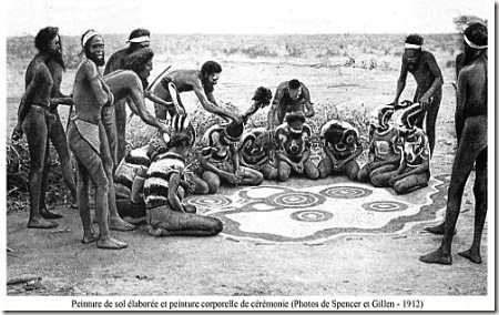 peinture de sol aborigène