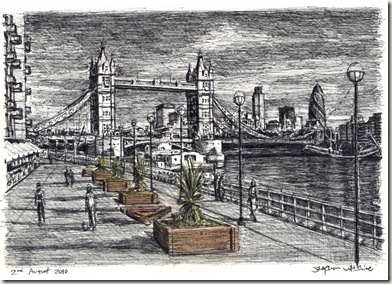 River Thames with Tower Bridge-stephenwiltshire.co.uk