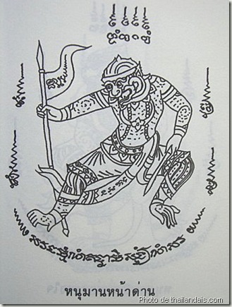 hanuman-naa-daan personnage-tatouage thaï traditionnel