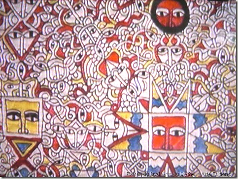 Peinture-talismatique--Protection-contre-les-mauvais-esprits-Henok-Melkam-Zer-Yehun,-artiste-debtera-d’Ethiopie