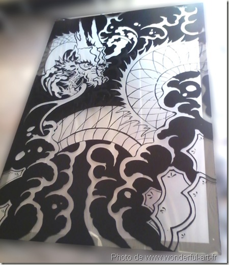 pochoir dragon orientale-www.wonderful-art.fr