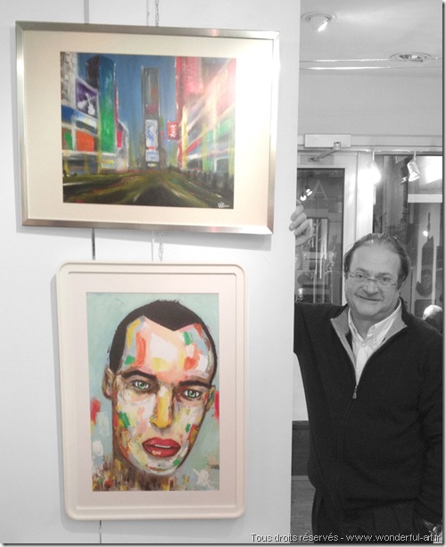 New York - Time square-l-homme-Bleu-helene goddyn - galerie artitude paris - www.wonderful-art.fr