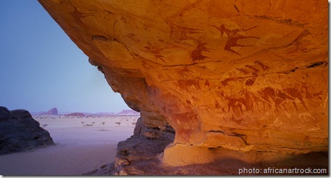 NeolithicRockPaintings ennedi plateau , tchad