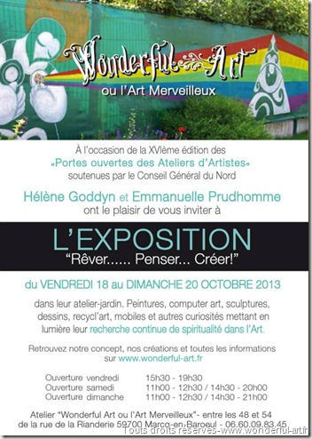 Portes ouvertes des ateliers d'artistes-art contemporain-wonderful art-exposition rever penser creer-helene goddyn et emmanuelle prudhomme