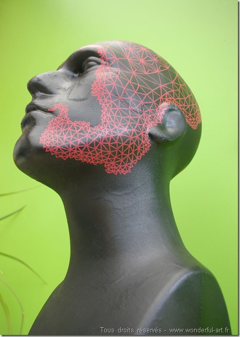 sculpture contemporaine - sculpture moderne - tete de mannequin - delta- emmanuelle prudhomme - www.wonderful-art.fr