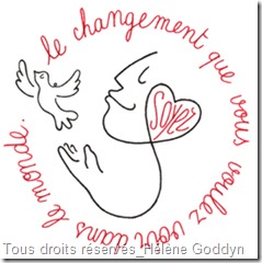 Soyez le changement que vous voulez voir dans le monde_Dessin en un trait_dessin d'un trait_dessin fil_dessin contemporain_dessin proverbe_dessin adage_estampe_estampe numérique_dessin tatouage_hélène goddyn_Soyez-le-changement_wonderful art_www.wonderful-art.fr