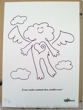rêver_si vous voulez vraiment rêver, réveillez-vous_Dessin en un trait_dessin d'un trait_dessin fil_dessin contemporain_dessin proverbe_dessin adage_estampe_estampe numérique_dessin tatouage_hélène goddyn_wonderful art_www.wonderful-art.fr