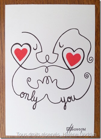 only you_Dessin en un trait_dessin d'un trait_dessin fil_dessin contemporain_dessin proverbe_dessin adage_estampe_estampe numérique_dessin tatouage_hélène goddyn_wonderful art_www.wonderful-art.fr