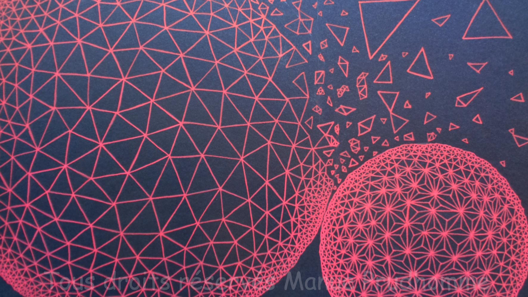 Cells #7, par Manue Prudhomme, Acrylique sur papier Canson, A3